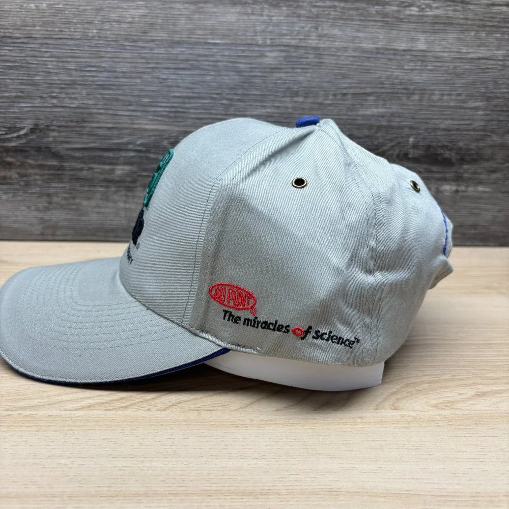 Pioneer Seed Hat Cap Strap Back Gray DuPont Agriculture Farm Promo Embroidered